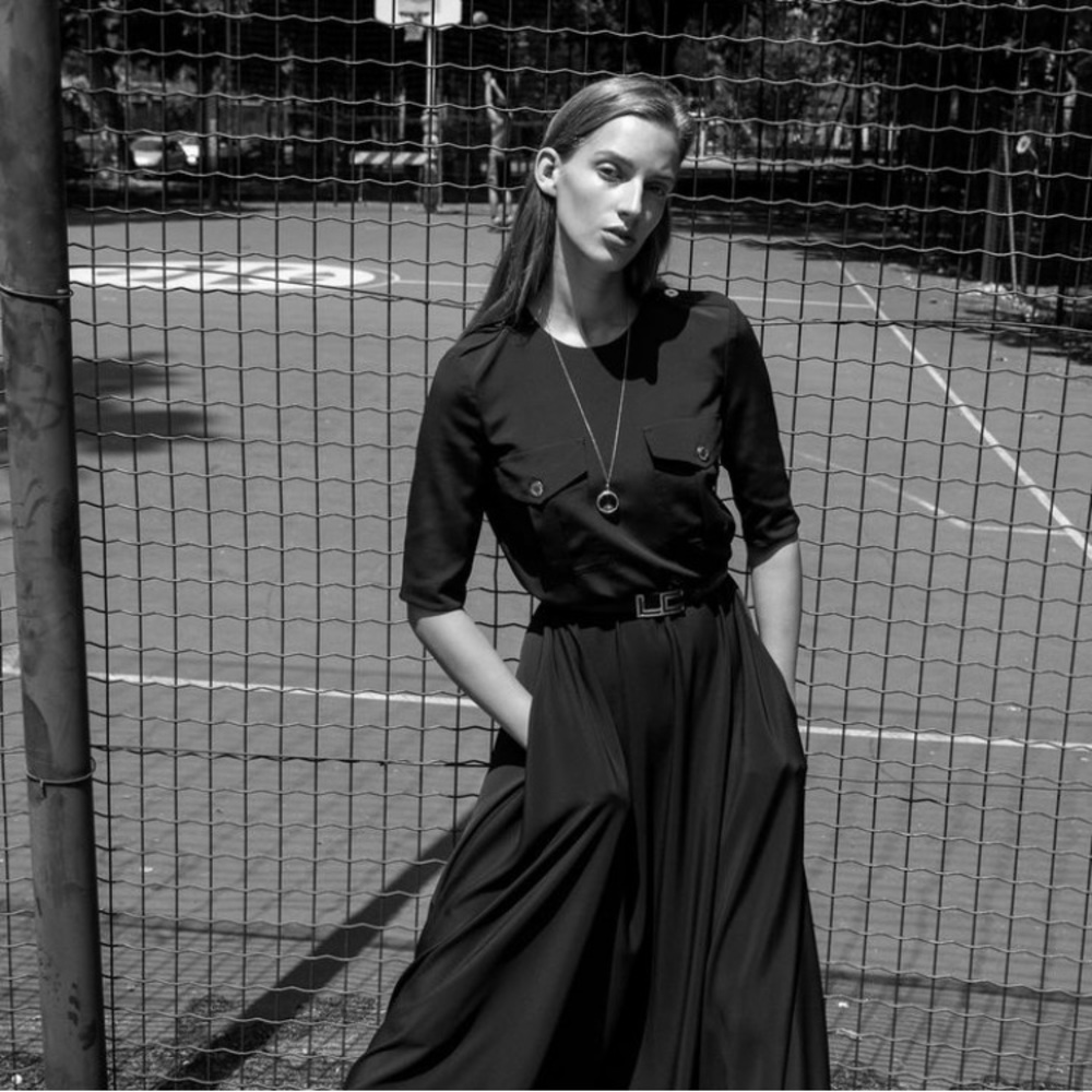 New Les Copains maxi dress silk blend. Size 6 or 42. Made in Italy - Picture 3 of 13
